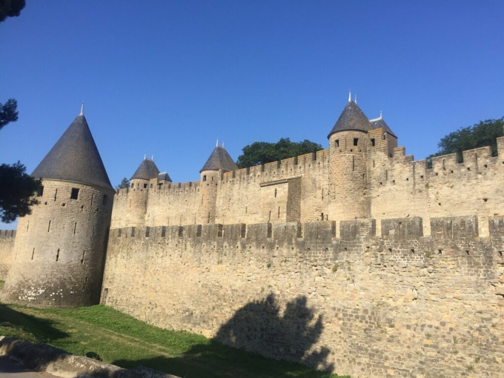 Den indre ringmuren rundt Carcassonne